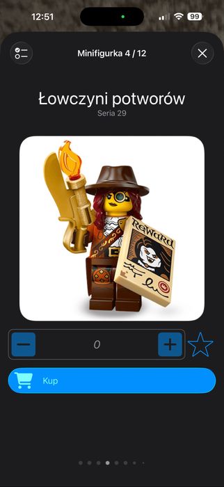 Minifigurka Lego z najnowszej 29 serii - Łowczyni potworów