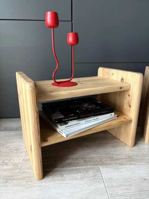 Stoliki nocne, drewniane, styl skandynawski