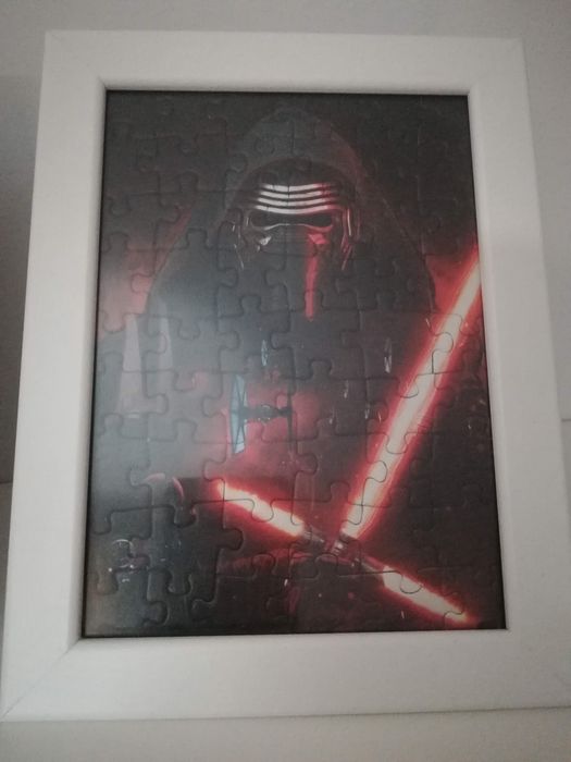 STAR WARS ramka, puzzle, kubki, statek kosmiczny, figurki+NOWY GRATIS!