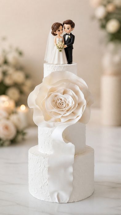 Bolo cenográfico/ fake  para casamento