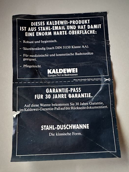 Nowy brodzik emaliowany