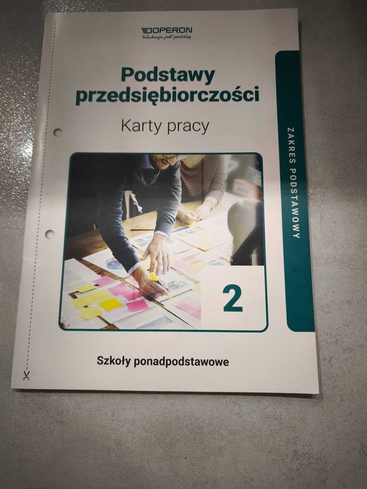 Podstawy przedsiębiorczości 2, Karty pracy, wydawnictwo Operon