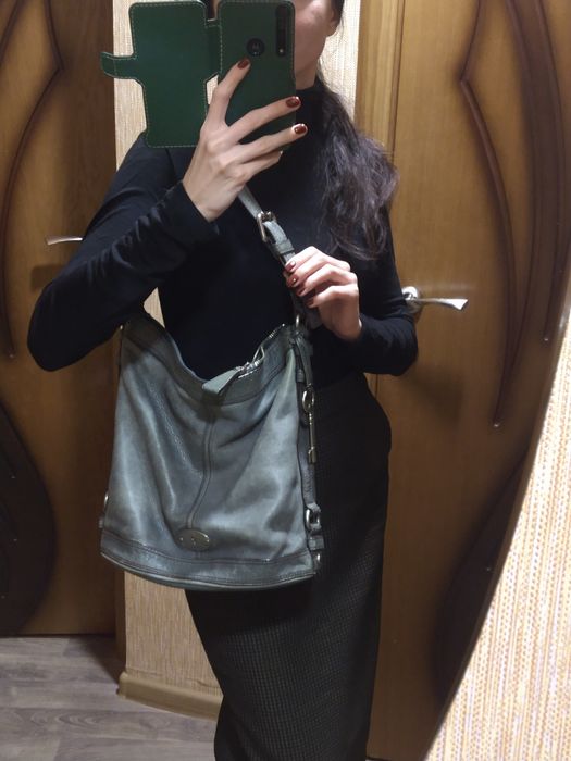 Шкіряна сумка відро (хобо) Fossil 34×31, оригінал