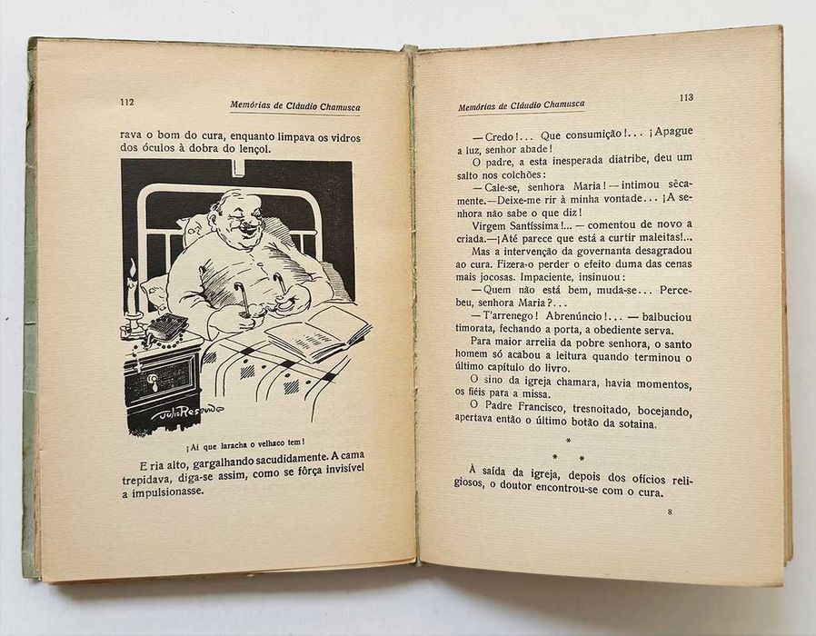 1937, Cunha e Sá, MEMÓRIAS DE CLÁUDIO CHAMUSCA. Novela humorística.