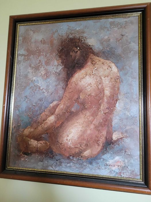 Sprzedam obraz olejny podpisany przez E. Bartona