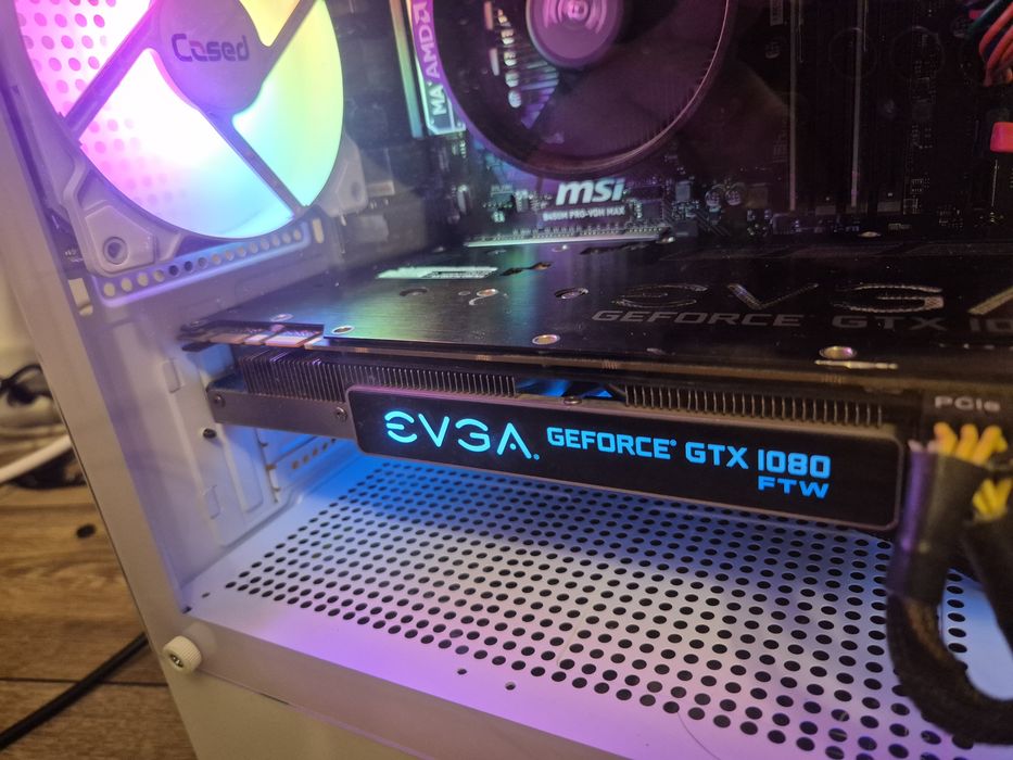 Komputer PC GTX 1080 Ryzen 5 16GB RAM. MSI seria PRO RGB. Nowa obudowa