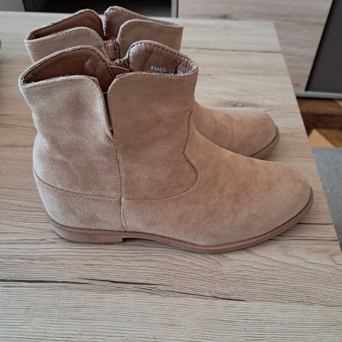 Botki camel zamsz r.38