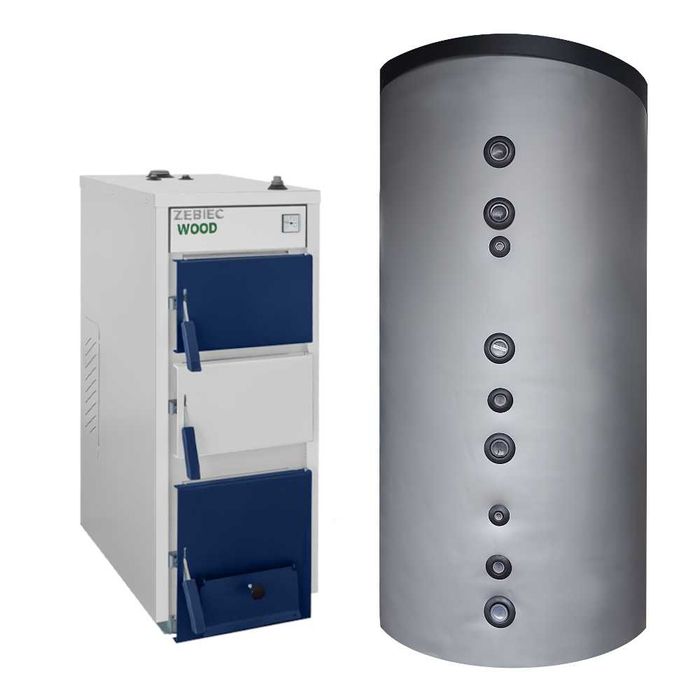 Pakiet - kocioł na drewno Zębiec Wenus Wood 14 kW + bufor HS B0 800