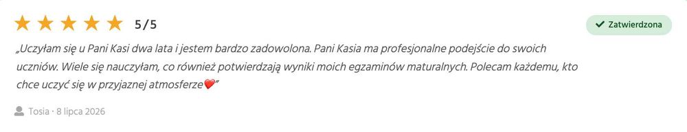 Język angielski korepetycje - stacjonarnie/online - egzamin E8/ matura