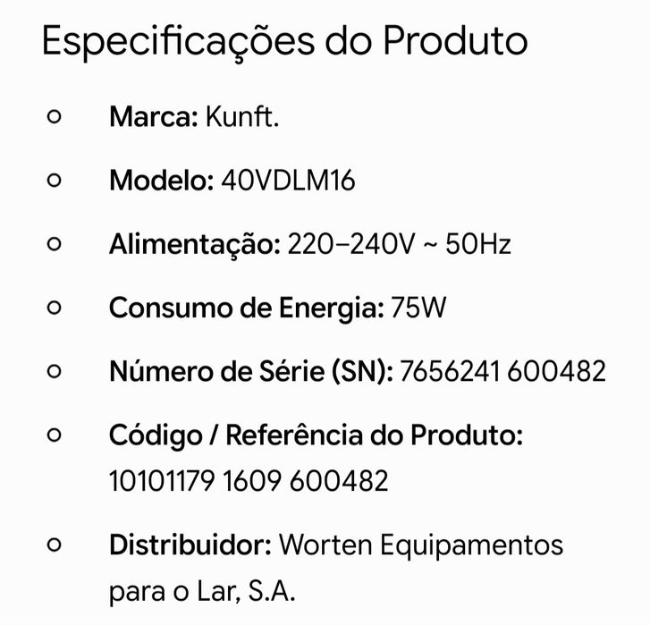 Televisão 40 polegadas