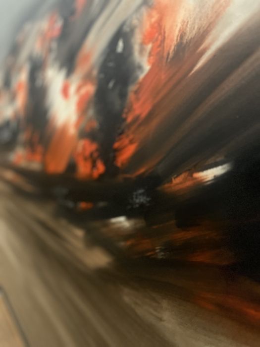 Quadro abstrato original grande (150x100 cm) – assinado  Cardoso Henrique (1991)
