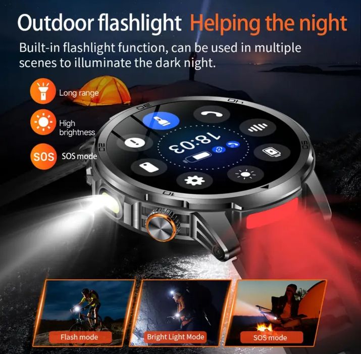 Smartwatch 1000mAh czarny/srebrny+5xfolia hydrożelowa