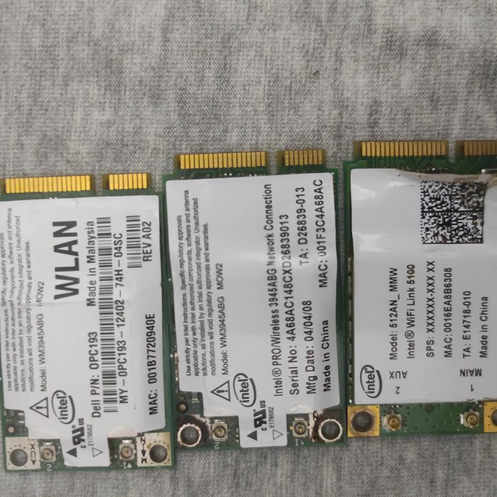 Karta sieciowa wifi WLAN Intel Anatel 3 sztuki