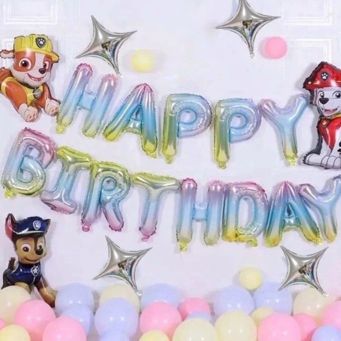 Фотозона щенячий патруль на день рождения гонщик крепыш маршал арка