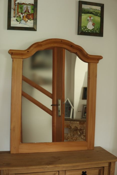 Piękne drewniane duże lustro drewniana rama