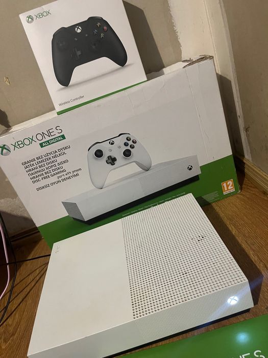 Xbox One S 1TB All-Digital | 2 Pady (Biały + Czarny) | Karton