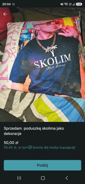 Sprzedam używaną poduszkę skolima dekoracyjna