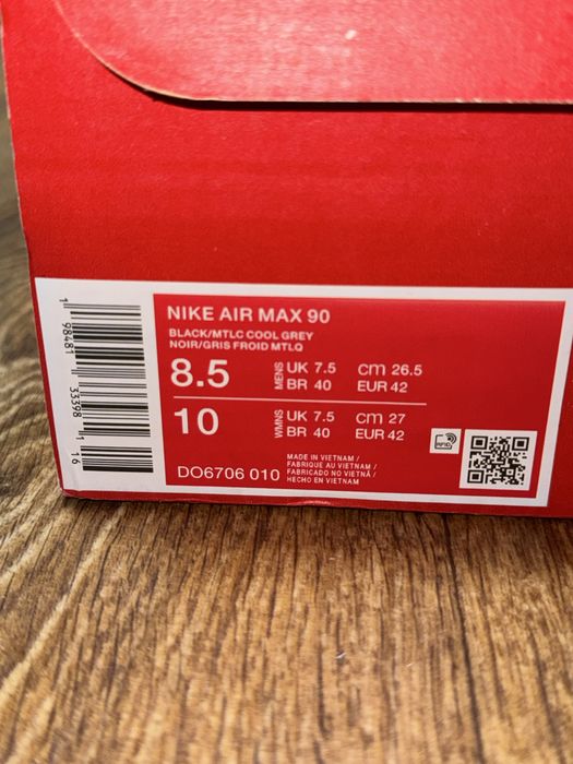 НАЙКРАЩІ КРОСІВКИ! Оригінальні Кросівки Nike Air Max 90 (42) (DO6706-010)