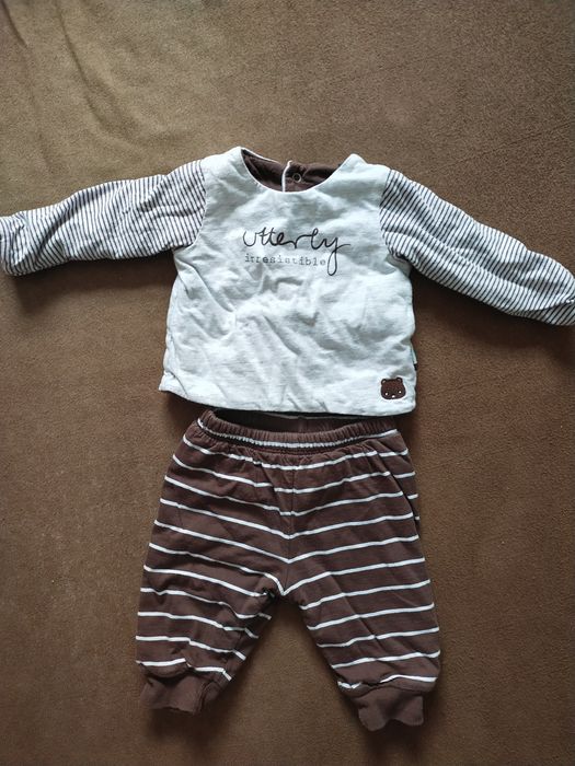 Ocieplany komplet spodnie bluza Mothercare 68