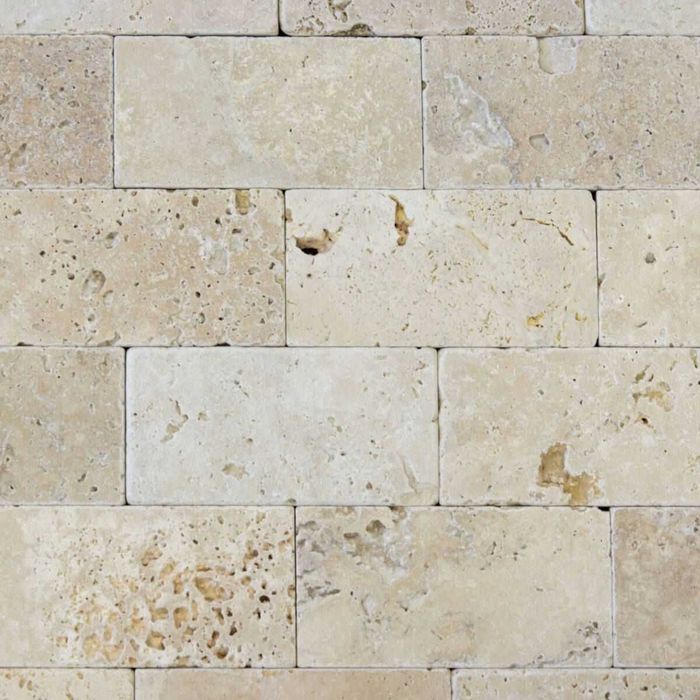 TRAWERTYN classic | bębnowane krawędzie | 15x7,5x1 cm