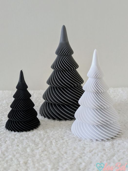 Floresta de Árvores de Natal Espirais Modernas (3 Tamanhos)
