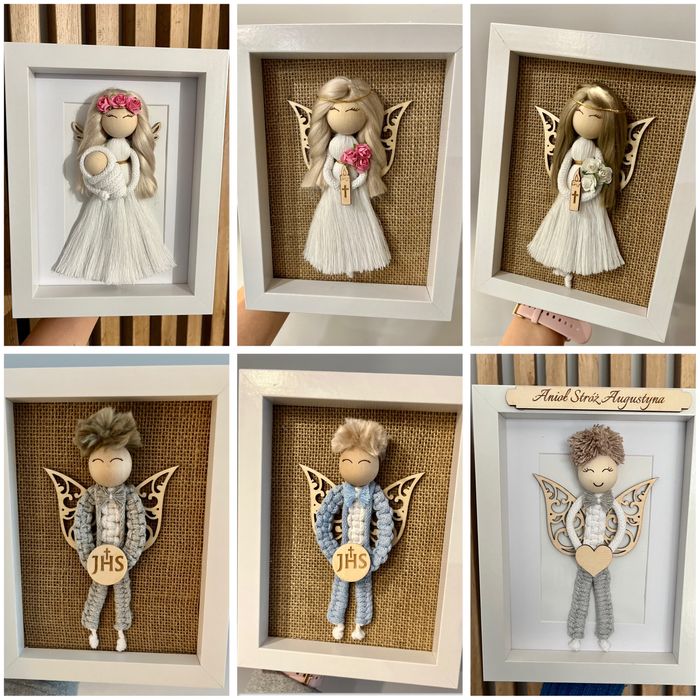 Aniołek w ramce prezent pamiątka