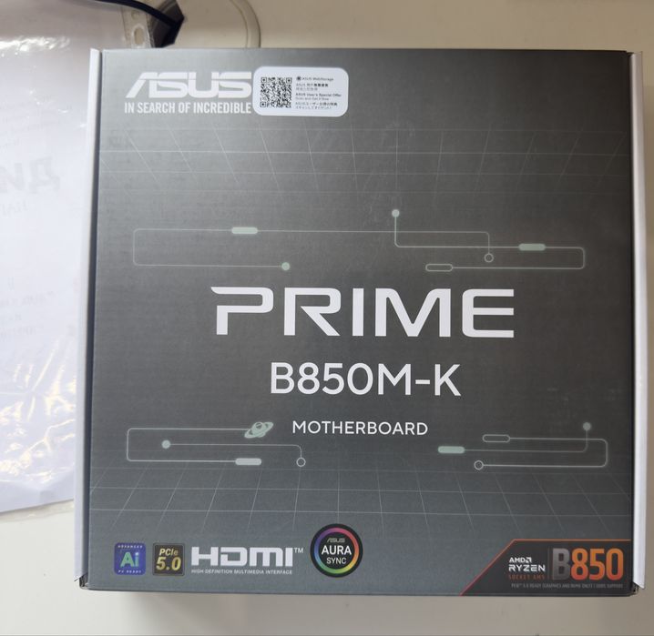 Материнская плата asus prime b850m-k