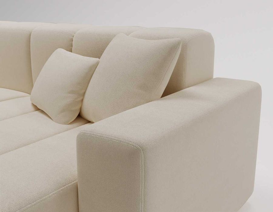 Narożnik nierozkładany do salonu w kształcie L Miral wygodny, miękki