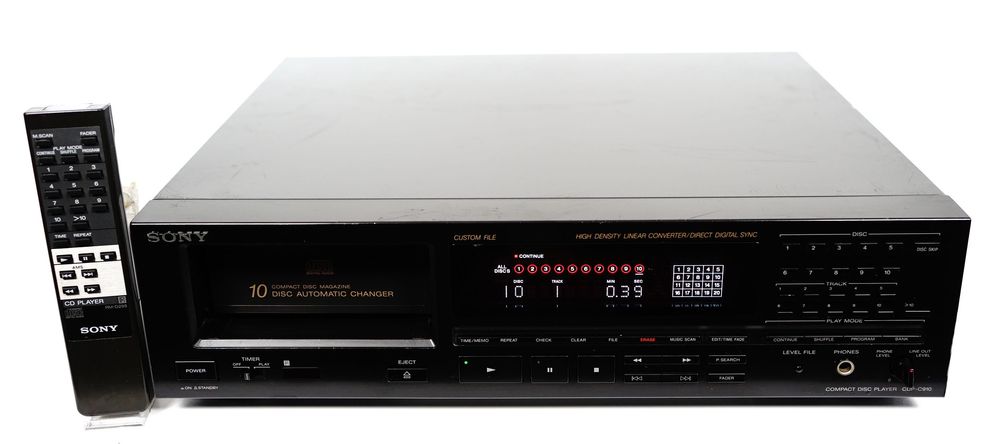 Zmieniarka na 10 CD SONY CDP-C910 + 3x BOX XA-10B (30 CD) DAC 16