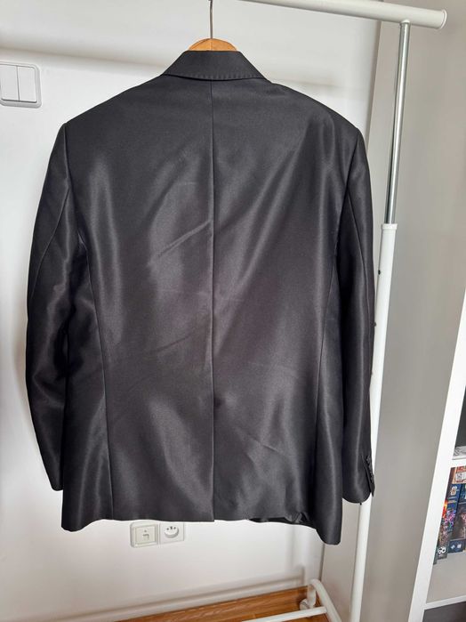 Elegancka męska marynarka - czarna/grafitowa