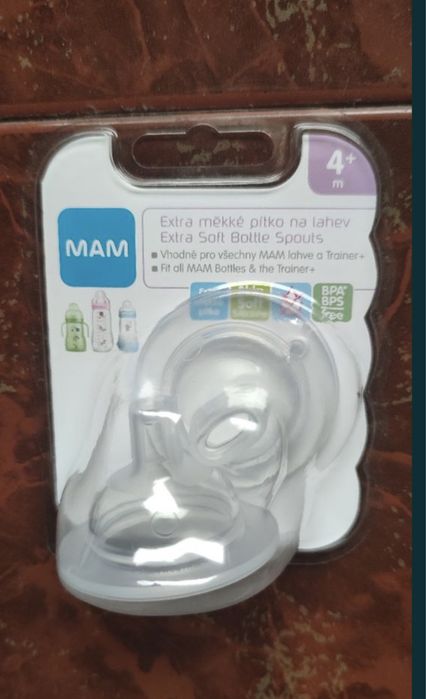Новые сменные насадки соски на бутылочки МАМ 0+ 2+ 4+ 6+ месяца ручки