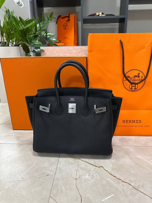 Сумка Hermes Birkin 30см Биркин сумочка шкіряна повний комплект бутика напів ручна робота ідеальне виконання