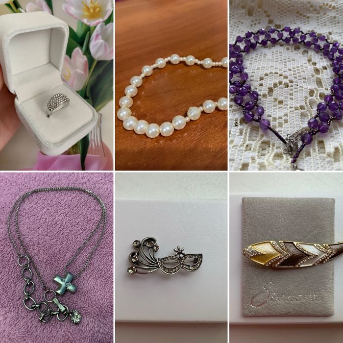 Прикраси: кольє, каблучка, намисто, брошка