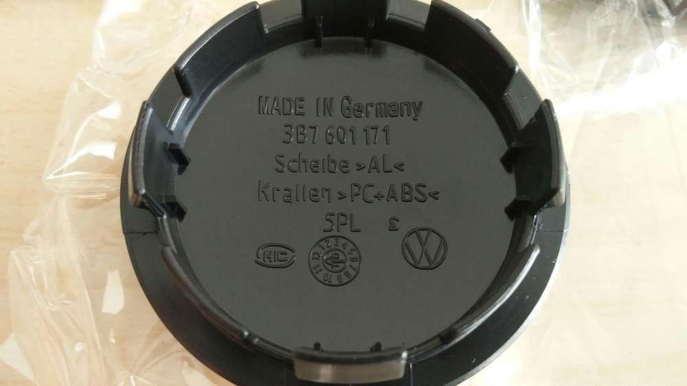 Tampões centrais jantes 3B7.601.171 e 5G0.601.171 Volkswagen