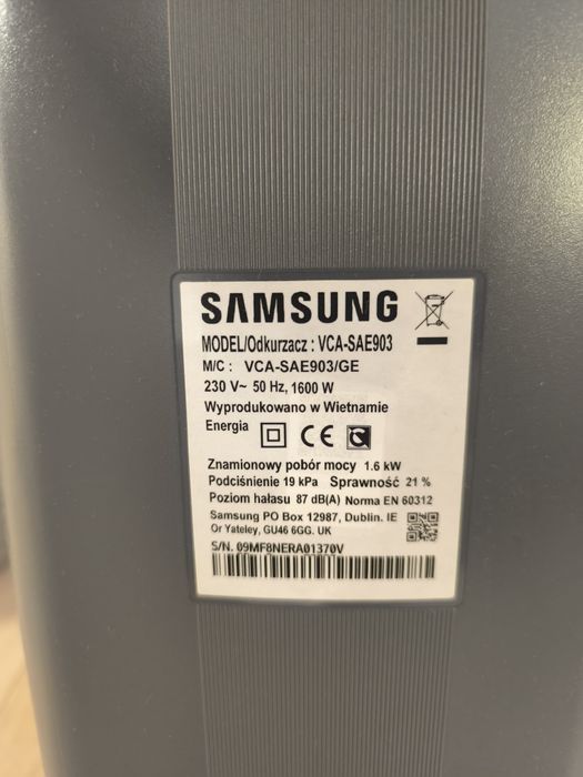 Samsung stacja czyszcząca Jet 70,75,90