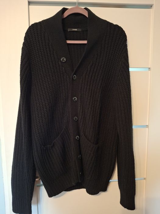 Sweter męski M  acrylic czarny