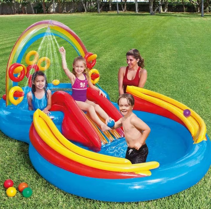 Piscinas novas intex 297x193x135 arco iris