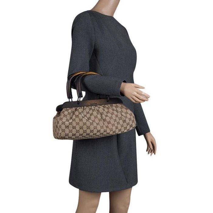 Сумка Gucci оригінал Monogram Canvas Wood Hande