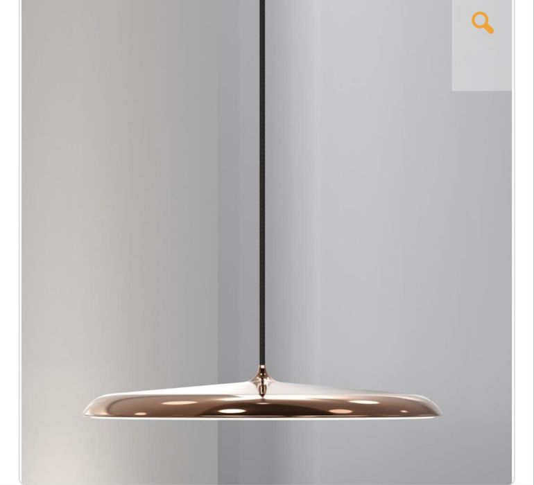 Miedziana lampa wisząca Artist 40
