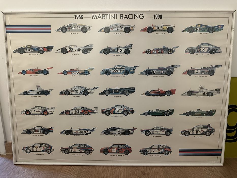 Poster vintage Martini Racing 1968-1990
