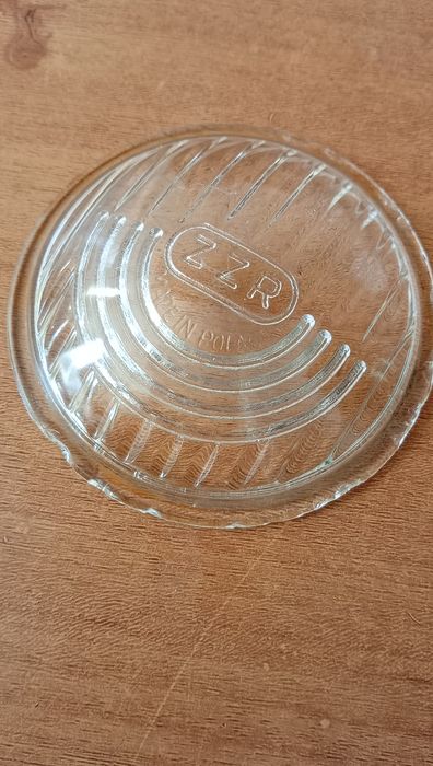 Szklany klosz szkiełko do lampki rowerowej ZZR made in Poland stary rower Romet ZZR