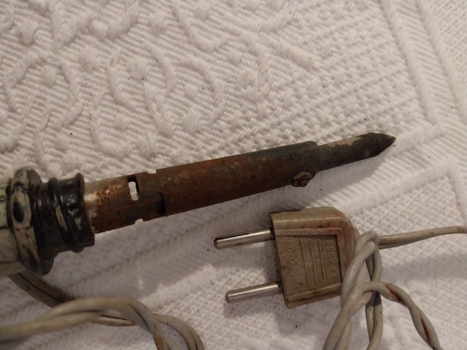 Aparelho de soldar antigo, anos 40, Soldering Iron 60W 220V + electrón