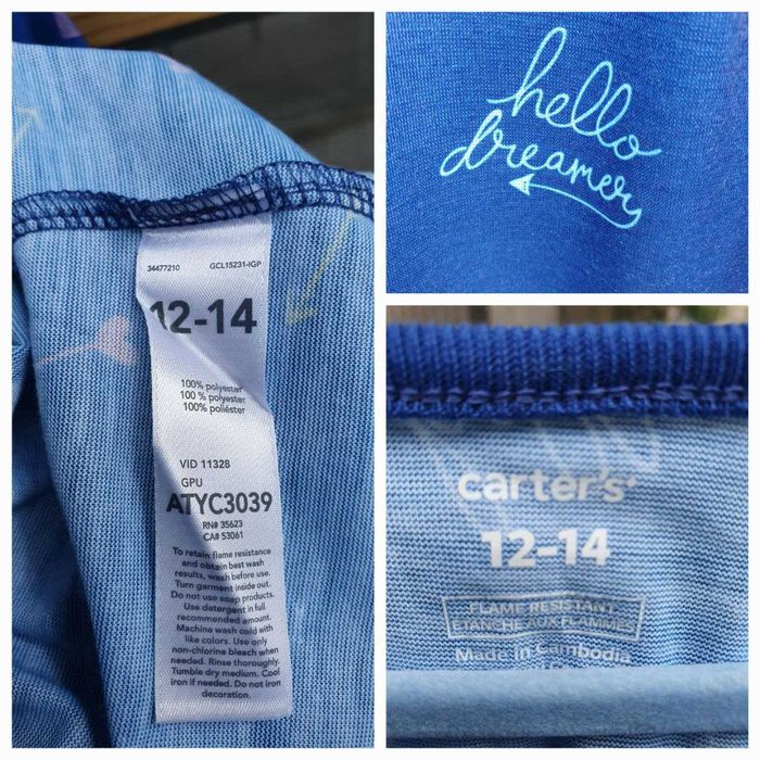 Carters ночная рубашка, пижама 12-14 лет, новая, Картерс