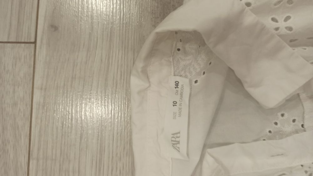 Piękna biała koszula zara r. 140