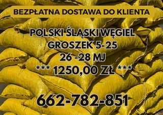 POLSKI WĘGIEL : GROSZEK 5-25, 26-28MJ - Transport Gratis !