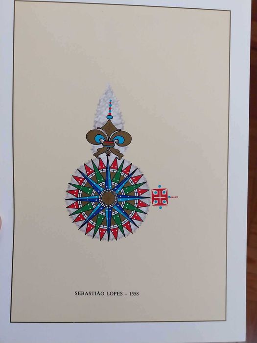 Colecção de 10 postais, Série B (1534 a 1558) Rosas dos Ventos