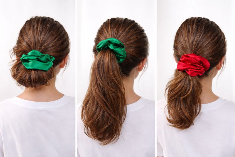 Jedwabne gumki do włosów - zestaw | ASeline