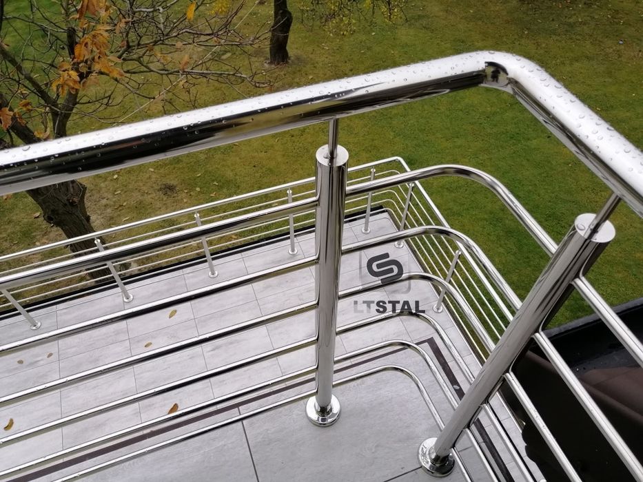 Balustrada nierdzewna , barierka z szyba , poręcz , stal nierdzewna