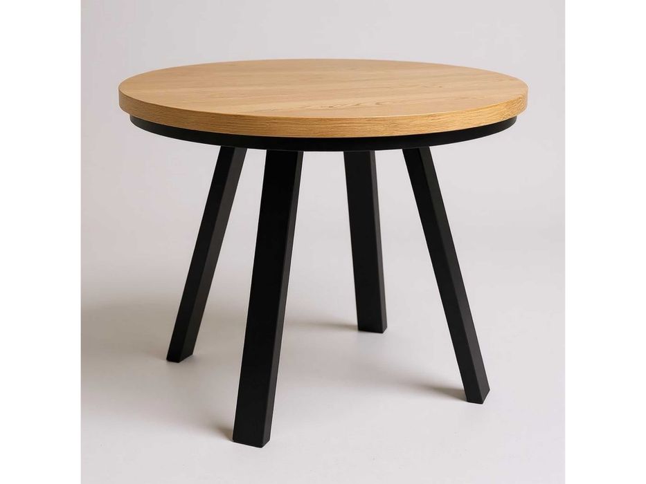 Stół okrągły rozkładany LOFT  100/200 nogi proste metal|SALON|JADALNIA