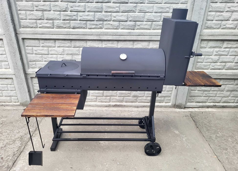 • Від Завода! 3/4/5мм! Посилений Мангал Барбекю з Коптильнею та Пічкою